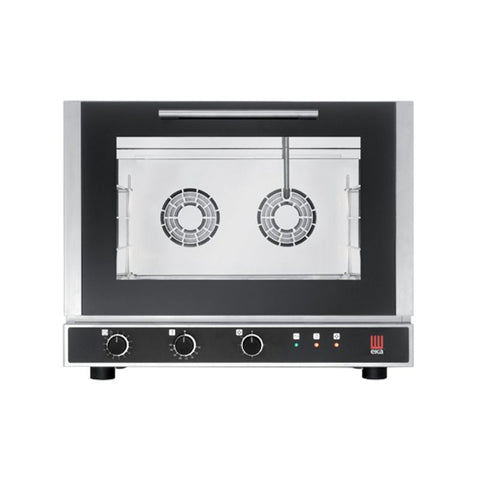 Cuptor electric, 4 tăvi 600x400mm, control mecanic, cu umidificare directa, trifazic, Snack EKF 464 UD