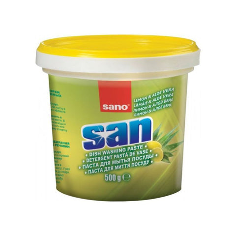 Detergent Pastă de Vase Sano San Lemon Aloe Vera 500g