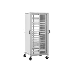 Dulap neutru pentru farfurii, grătare GN2/1 vopsite, pe role, CG 1439A