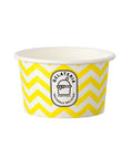 Bol înghețată carton 4oz, Zig Zag Galben