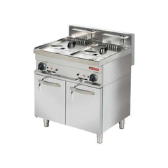 Friteuză electrică, 11+11 litri, pe suport cu uși, Linia 700, Arisco