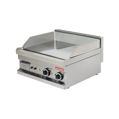 Fry-top electric 600mm, platou inox-mixt, de banc, Linia 600, Arisco
