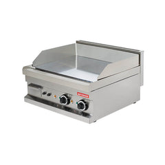 Fry-top electric 600mm, platou inox-neted, de banc, Linia 600, Arisco
