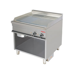 Fry-top electric 850mm, platou mixt, pe suport deschis, Linia 900, Arisco