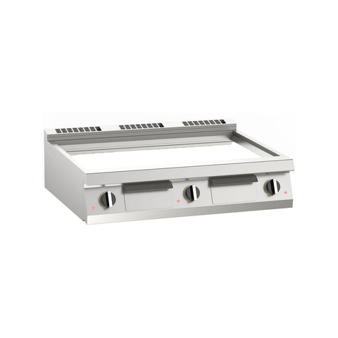 Doppel-Elektrobratplatte, glatte Chromoberfläche, Tischgerät, Linie 900, Silko
