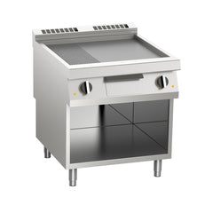 Fry-top electric mare, platou mixt, pe suport deschis, Linia 700, Silko