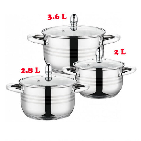 Cratită profesională din inox cu capac, compatibilă inducție, 24x8cm, ideală pentru HORECA.