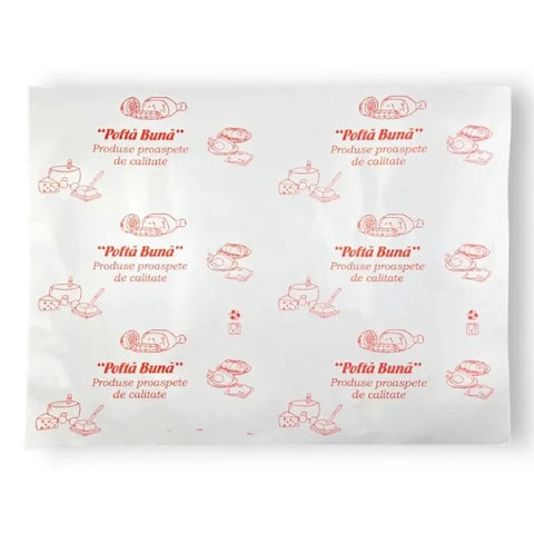 Hârtie albă cu PE Fantezia, 37x50 cm, 10 kg/bax, ambalaj alimente HORECA