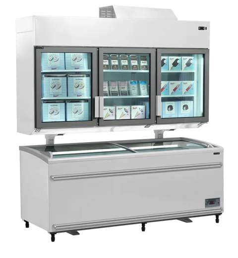 Vitrină de perete refrigerare / congelare Tefcold MTF210 VS, 628 l