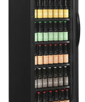 Frigider băuturi Tefcold CEV425 BLACK L/H, ușă cu deschidere pe stânga, 219 l