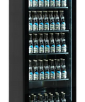 Vitrină frigorifică verticală Tefcold SCU1425 FRAMELESS, neagră, 347 l