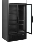Vitrină frigorifică verticală cu 2 uși și panou luminos Tefcold FSC1000H BLACK, neagră, 524 l