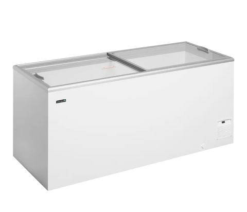 Ladă congelare pentru înghețată cu capace de sticlă Tefcold IDA600-W1, 489 l