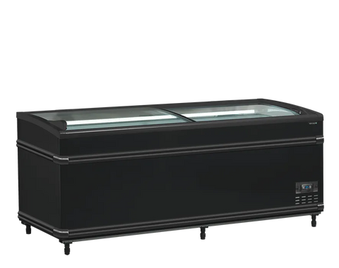 Ladă frigorifică de supermarket refrigerare / congelare Tefcold SFI185B HC-CF VS, neagră, 500 l