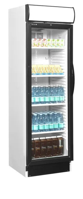 Frigider băuturi Tefcold CEV425CP 2 LED L/H, ușă cu deschidere pe stânga, 219 l