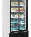 Vitrină frigorifică verticală cu 2 uși și panou luminos Tefcold FSC891S, 462 l