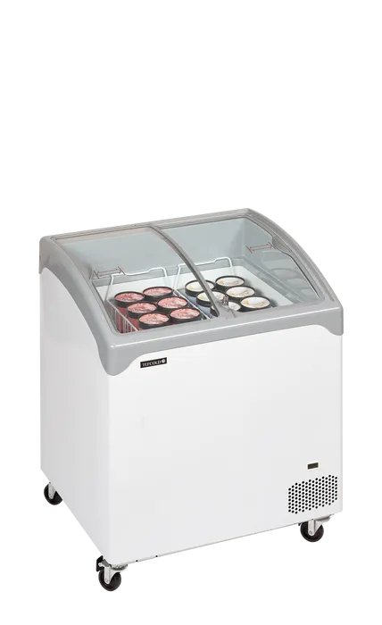 Ladă congelare pentru înghețată cu capace de sticlă Tefcold NIC202SCEB, 126 l