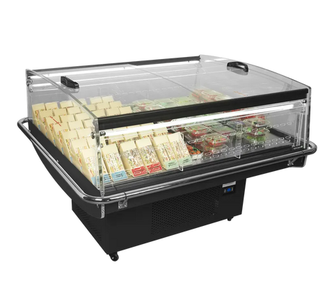 Vitrină frigorifică de impuls Tefcold PDC126 VS SL LED, neagră, 190 l