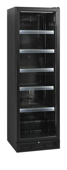 Vitrină frigorifică verticală Tefcold SCU1425H, neagră, 263 l
