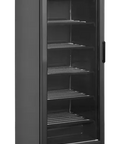 Vitrină congelare verticală Tefcold UFSC371G Black L/H, ușă cu deschidere pe stânga, 270 l