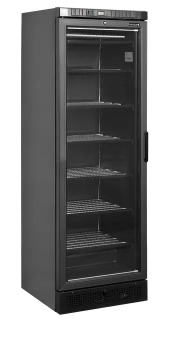 Vitrină congelare verticală Tefcold UFSC371G Black L/H, ușă cu deschidere pe stânga, 270 l