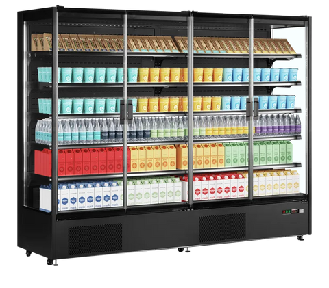 Vitrină frigorifică deschisă (multideck) de supermarket Tefcold PC2500B, 1529 l