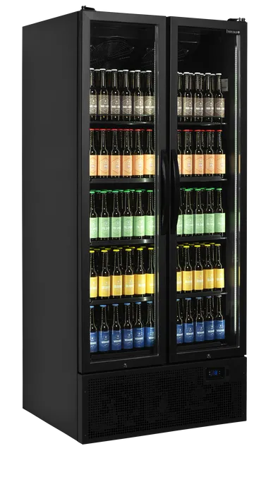 Vitrină frigorifică verticală Tefcold FS890H BLACK, neagră, 535 l
