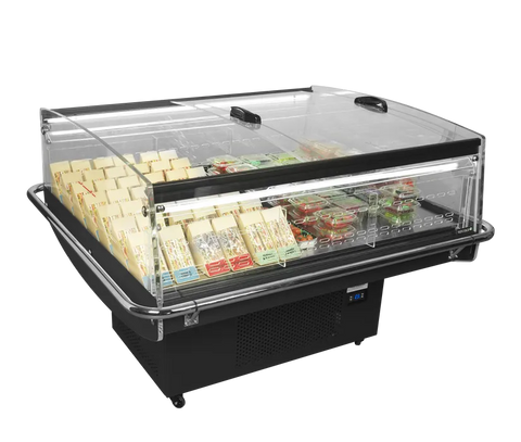 Vitrină frigorifică de impuls Tefcold PDC126 VS SL LED, neagră, 190 l