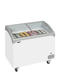 Ladă congelare pentru înghețată cu capace de sticlă Tefcold NIC302SCEB, 218 l