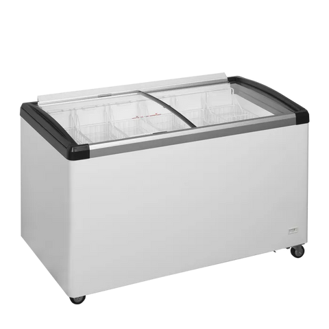 Ladă congelare pentru înghețată cu capace de sticlă Tefcold IDB400-W1, 312 l