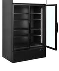 Vitrină frigorifică verticală cu 2 uși și panou luminos Tefcold FSC1200H BLACK, neagră, 645 l