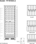 Vitrină de vin Tefcold TFW400-2S, 350 l