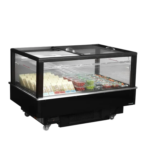 Vitrină frigorifică de impuls refrigerare / congelare Tefcold EIB-D1015-B1, neagră, 320 l