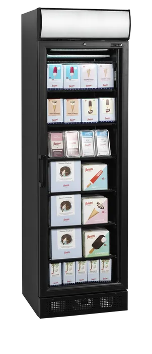 Vitrină congelare verticală Tefcold UFSC371GCP Black, neagră, 270 l