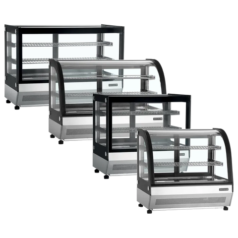 Vitrină frigorifică de banc Tefcold LCT900C/BLACK, 78 l