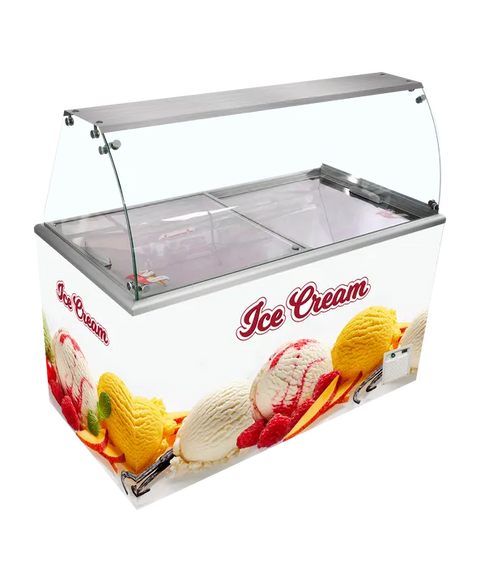 Ladă pentru înghețată la cupă Tefcold IDA500-W1+, 408 l