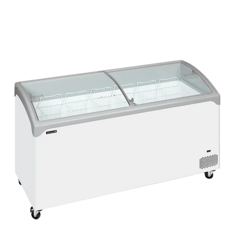 Ladă congelare pentru înghețată cu capace de sticlă Tefcold NIC501SCEB, 367 l