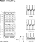 Vitrină de vin Tefcold TFW300-2F, 250 l
