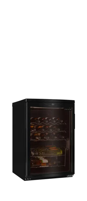 Vitrină de vin încorporabilă sub blat Tefcold SC85 BLACK, neagră, 85 l