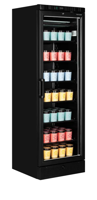 Vitrină congelare verticală Tefcold UFSC371G Black, neagră, 270 l