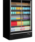 Vitrină frigorifică deschisă (multideck) de supermarket Tefcold Galaxy+ GP14FGD Black, 629 l