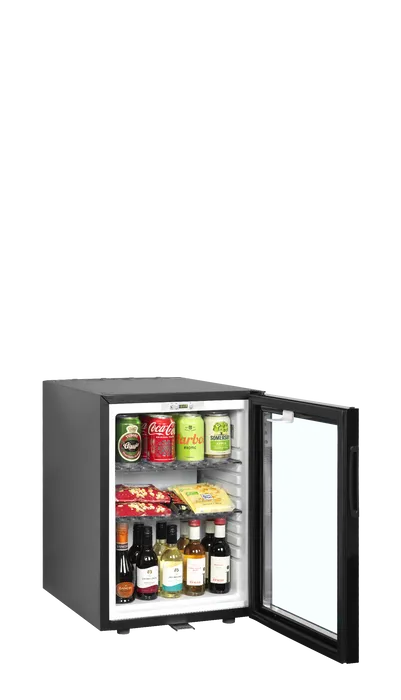 Minibar cu ușă de sticlă Tefcold TM45GC, 34 l