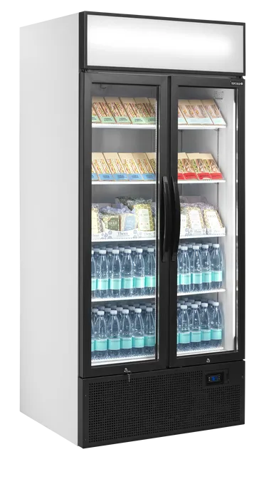 Vitrină frigorifică verticală cu 2 uși și panou luminos Tefcold FSC891H, 535 l