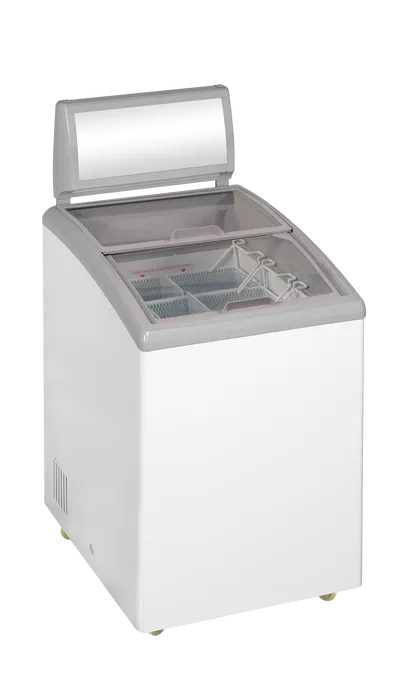 Ladă congelare pentru înghețată cu capace de sticlă Tefcold IDC152C-W1, 110 l
