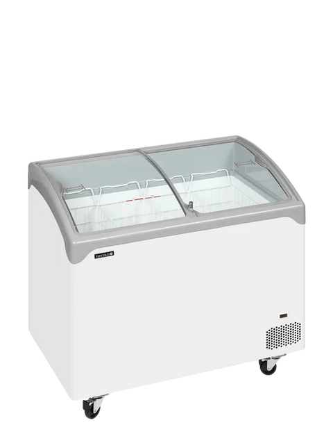 Ladă congelare pentru înghețată cu capace de sticlă Tefcold NIC301SCEB, 218 l