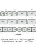Saladetă frigorifică GN 1/1 Tefcold G-Line GSS435, 320 l