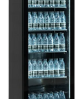 Vitrină frigorifică verticală Tefcold SCU1425 FRAMELESS, neagră, 347 l