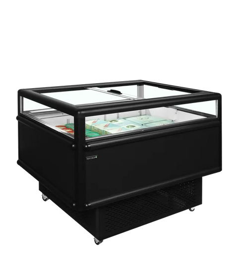 Vitrină frigorifică de impuls refrigerare / congelare Tefcold UHD201 /Black, neagră, 165 l
