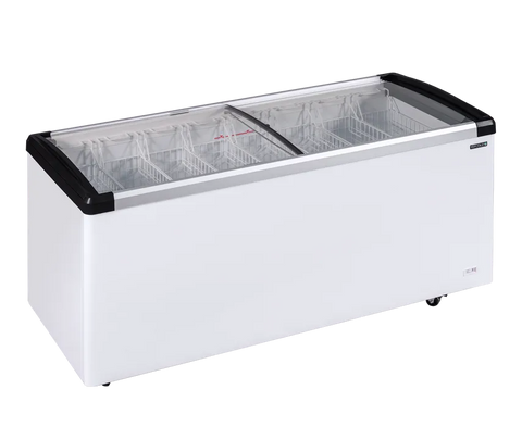 Ladă congelare pentru înghețată cu capace de sticlă Tefcold IDB500-W1, 395 l