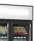 Vitrină frigorifică verticală cu 2 uși și panou luminos Tefcold FSC891H Black, neagră, 535 l